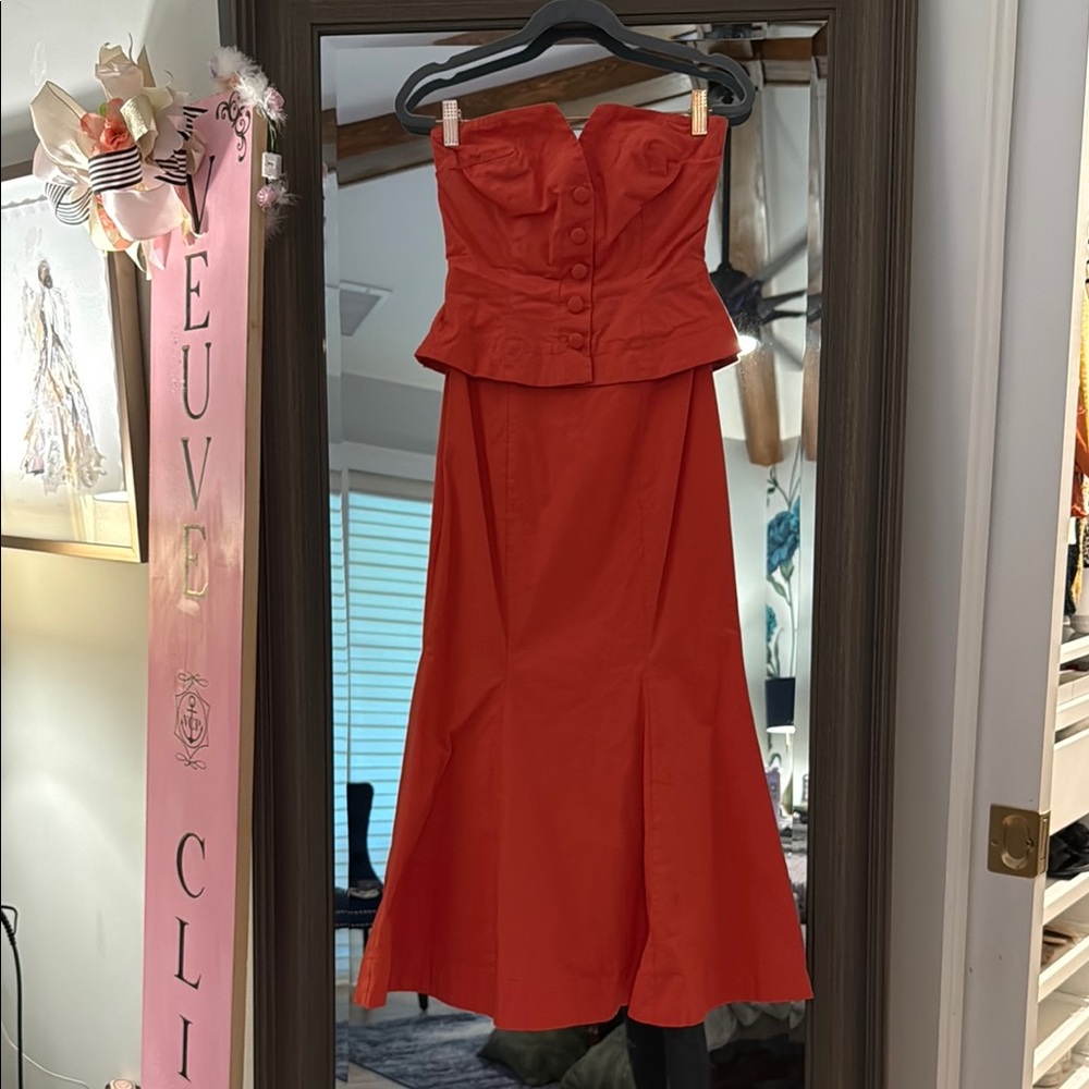 Maeve Pink Strapless Sheath Dress Cocktail